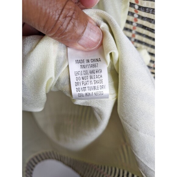 THML Faith Button Up Striped Mini Dress Size L Knee Length Hippie Boho Western - Picture 12 of 12